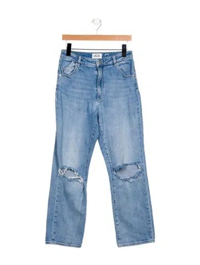 Pre-owned Rolla's High-rise Straight Leg Jeans In Blue