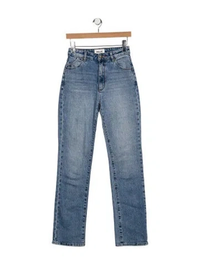 Pre-owned Rolla's High-rise Straight Leg Jeans In Blue