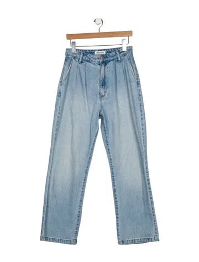 Pre-owned Rolla's High-rise Straight Leg Jeans In Blue