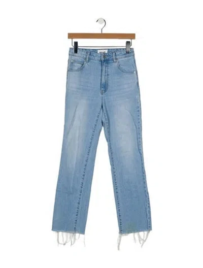 Pre-owned Rolla's High-rise Straight Leg Jeans In Blue
