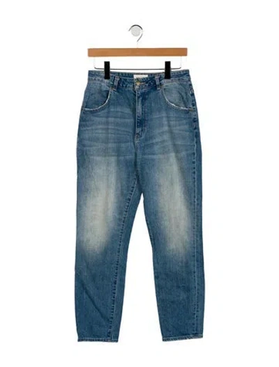 Pre-owned Rolla's High-rise Straight Leg Jeans In Blue