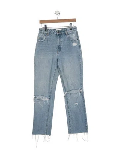 Pre-owned Rolla's High-rise Straight Leg Jeans In Blue