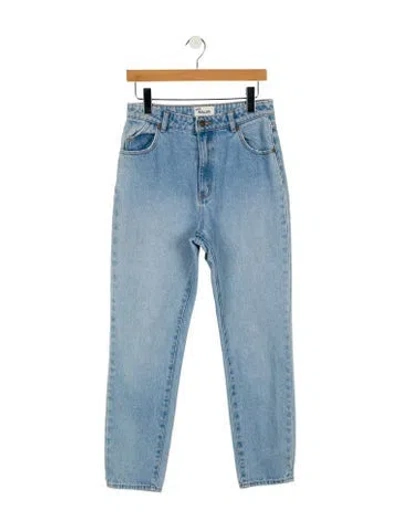 Pre-owned Rolla's High-rise Straight Leg Jeans In Blue