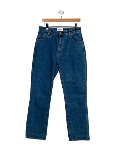 Pre-owned Rolla's High-rise Straight Leg Jeans In Blue