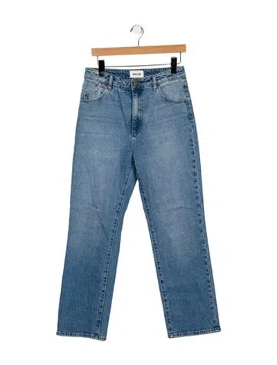 Pre-owned Rolla's High-rise Straight Leg Jeans In Blue