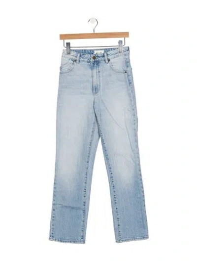 Pre-owned Rolla's High-rise Straight Leg Jeans In Blue