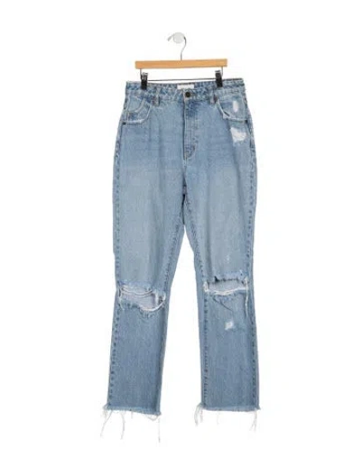 Pre-owned Rolla's High-rise Straight Leg Jeans In Blue
