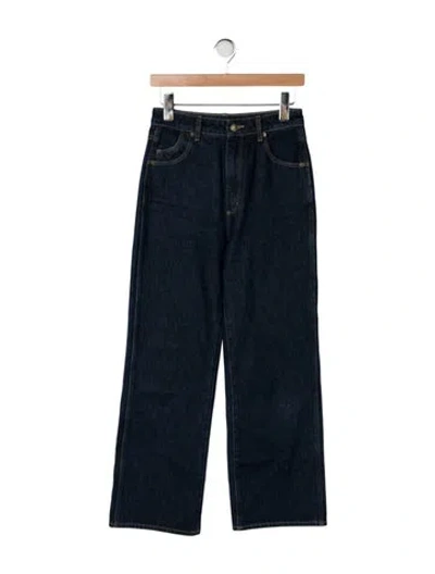 Pre-owned Rolla's High-rise Straight Leg Jeans In Blue
