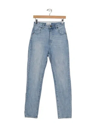 Pre-owned Rolla's High-rise Straight Leg Jeans In Blue