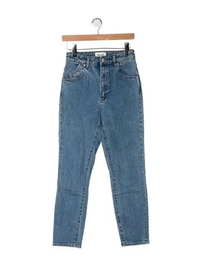 Pre-owned Rolla's High-rise Straight Leg Jeans In Blue