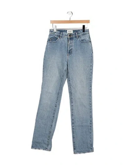 Pre-owned Rolla's High-rise Straight Leg Jeans In Blue