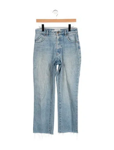 Pre-owned Rolla's High-rise Straight Leg Jeans In Blue