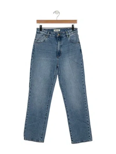 Pre-owned Rolla's High-rise Straight Leg Jeans In Blue