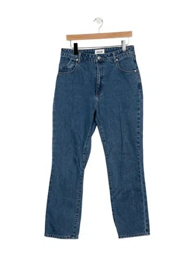 Pre-owned Rolla's High-rise Straight Leg Jeans In Blue