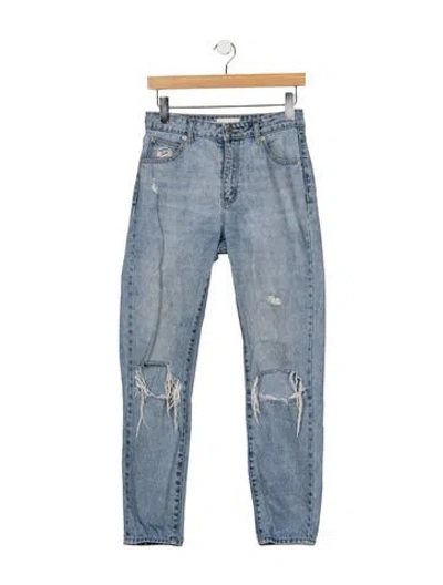 Pre-owned Rolla's High-rise Straight Leg Jeans In Blue
