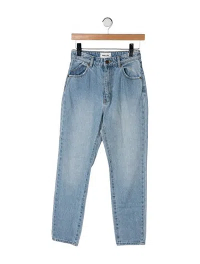 Pre-owned Rolla's High-rise Straight Leg Jeans In Blue