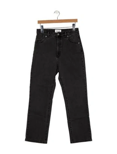 Pre-owned Rolla's High-rise Straight Leg Jeans In Gray