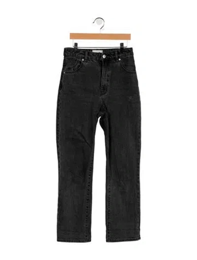 Pre-owned Rolla's High-rise Straight Leg Jeans In Grey