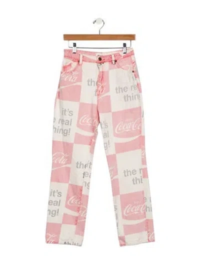 Pre-owned Rolla's High-rise Straight Leg Jeans In Neutral