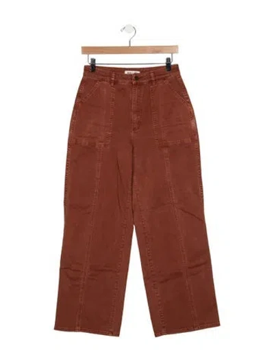 Pre-owned Rolla's High-rise Straight Leg Jeans In Red