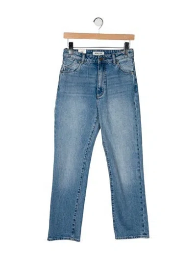Pre-owned Rolla's High-rise Straight Leg Jeans W/ Tags In Blue