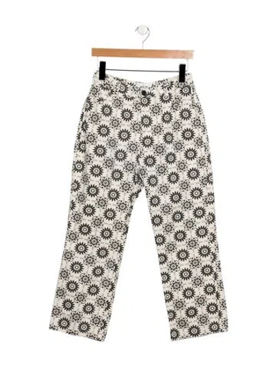 Pre-owned Rolla's High-rise Straight Leg Jeans In White