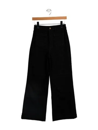 Pre-owned Rolla's High-rise Wide Leg Jeans In Black