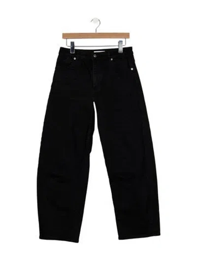 Pre-owned Rolla's High-rise Wide Leg Jeans In Black