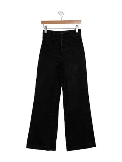 Pre-owned Rolla's High-rise Wide Leg Jeans In Black