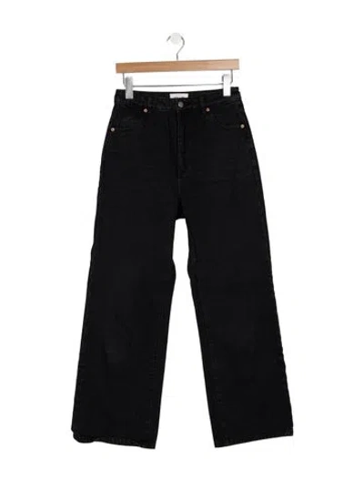 Pre-owned Rolla's High-rise Wide Leg Jeans In Black