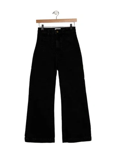 Pre-owned Rolla's High-rise Wide Leg Jeans In Black
