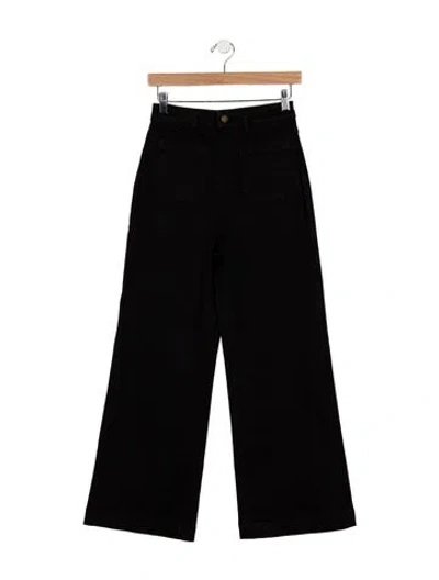 Pre-owned Rolla's High-rise Wide Leg Jeans In Black