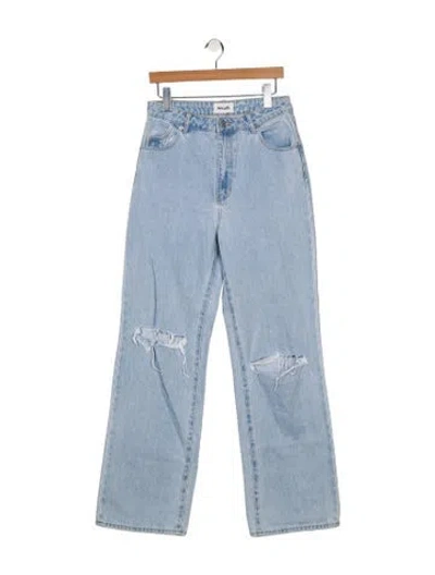 Pre-owned Rolla's High-rise Wide Leg Jeans In Blue