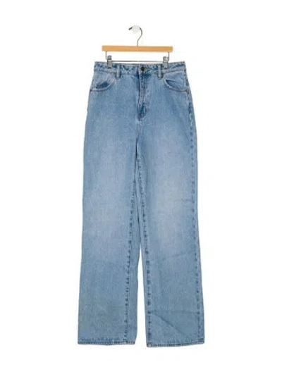 Pre-owned Rolla's High-rise Wide Leg Jeans In Blue
