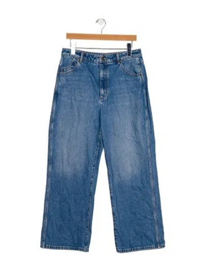 Pre-owned Rolla's High-rise Wide Leg Jeans In Blue
