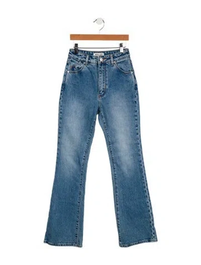 Pre-owned Rolla's High-rise Wide Leg Jeans In Blue