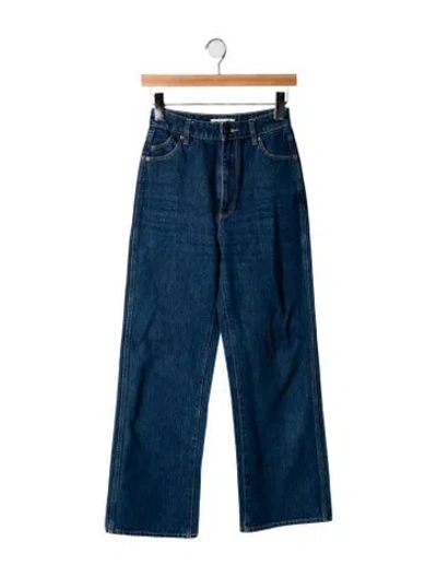 Pre-owned Rolla's High-rise Wide Leg Jeans In Blue