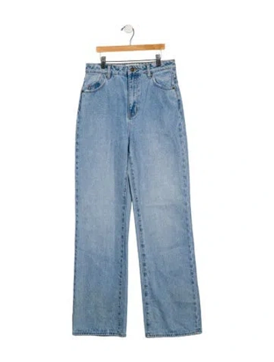Pre-owned Rolla's High-rise Wide Leg Jeans In Blue