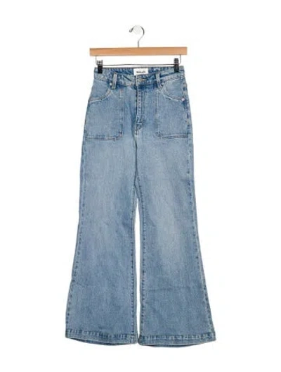 Pre-owned Rolla's High-rise Wide Leg Jeans In Blue