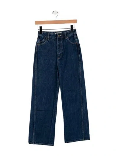 Pre-owned Rolla's High-rise Wide Leg Jeans In Blue