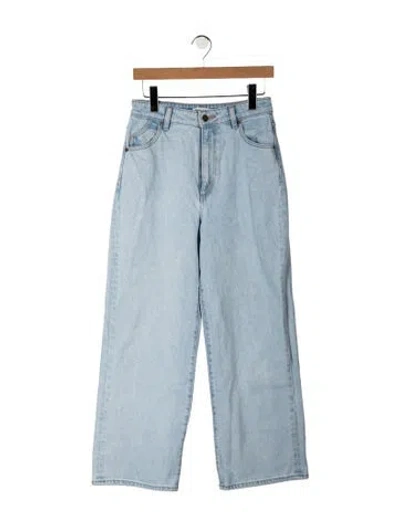 Pre-owned Rolla's High-rise Wide Leg Jeans In Blue