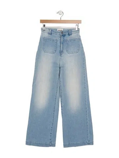 Pre-owned Rolla's High-rise Wide Leg Jeans In Blue