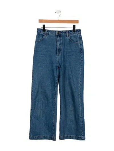 Pre-owned Rolla's High-rise Wide Leg Jeans In Blue