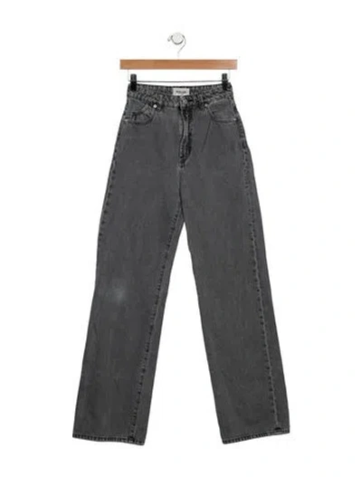 Pre-owned Rolla's High-rise Wide Leg Jeans In Gray