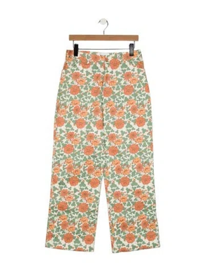 Pre-owned Rolla's High-rise Wide Leg Jeans In Green