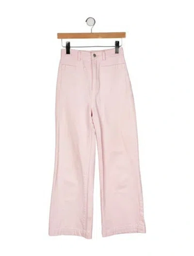 Pre-owned Rolla's High-rise Wide Leg Jeans In Pink