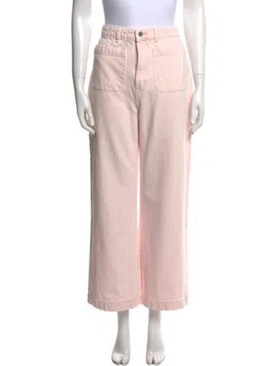 Pre-owned Rolla's High-rise Wide Leg Jeans In Pink