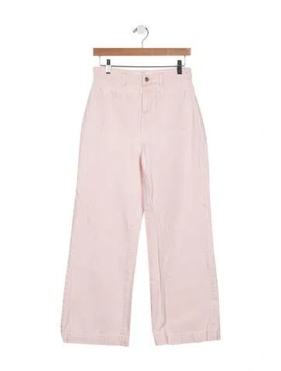 Pre-owned Rolla's High-rise Wide Leg Jeans In Pink