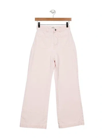Pre-owned Rolla's High-rise Wide Leg Jeans In Pink