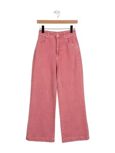 Pre-owned Rolla's High-rise Wide Leg Jeans In Pink